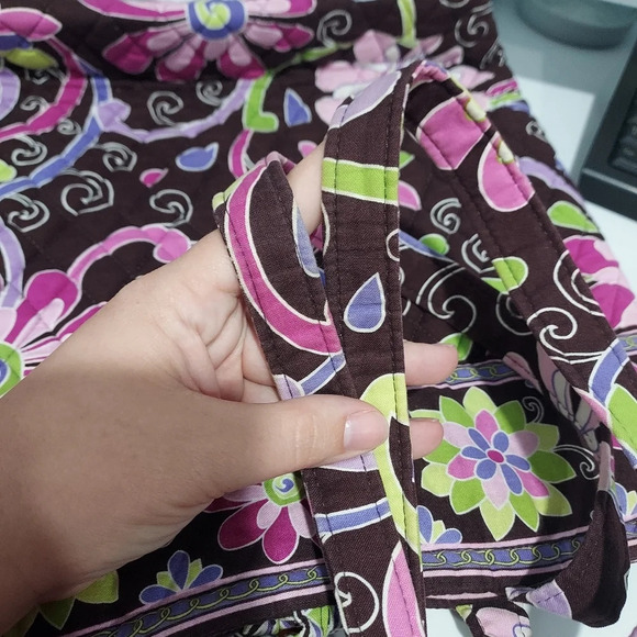 Vera Bradley Purple Punch Tote with Toggle Closure Bag - Picture 8 of 10